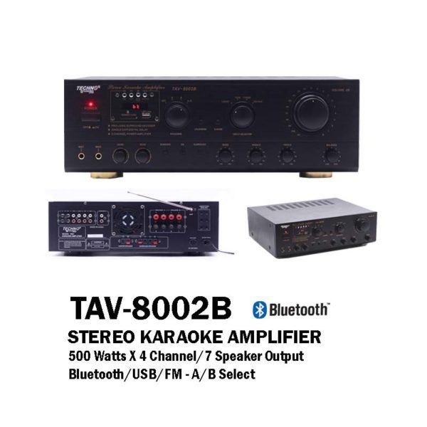 TAV8002B Stereo Karaoke Power Amplifier Techno Tamashi