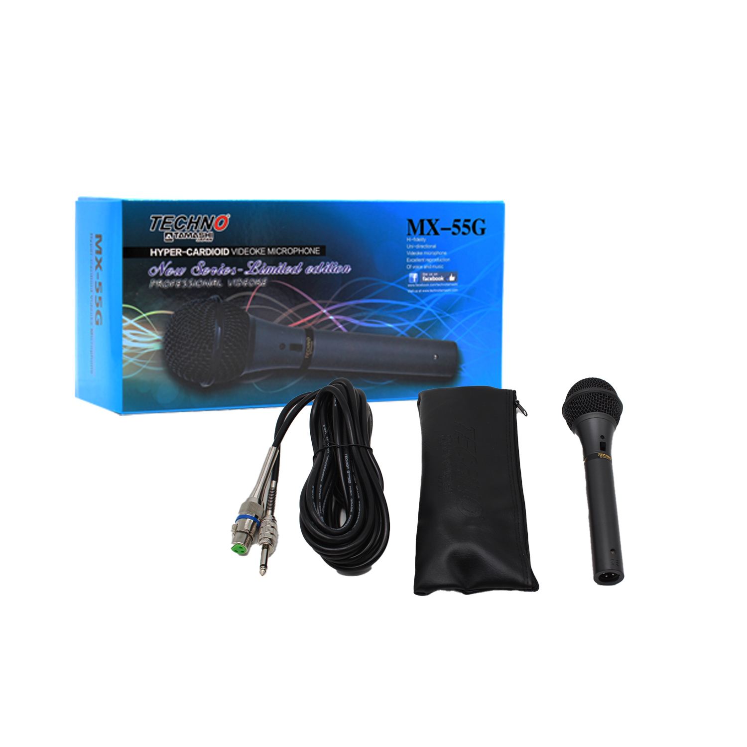 Techno Tamashi MX-55G Hyper Cardioid Videoke Microphone