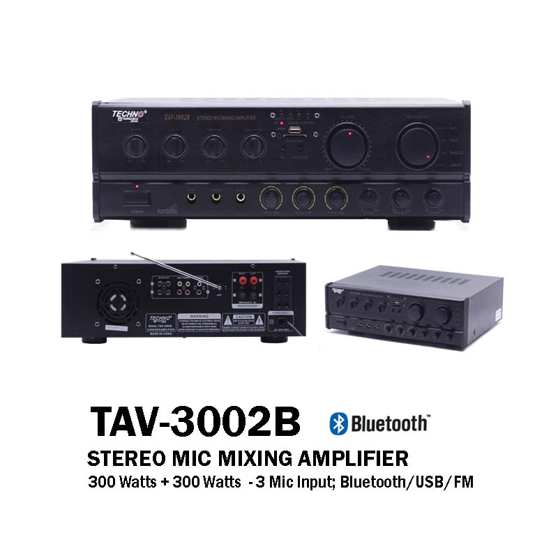 Techno Tamashi TAV-3002B High Power Audio/Karaoke/Home Amplifier (2 channel)