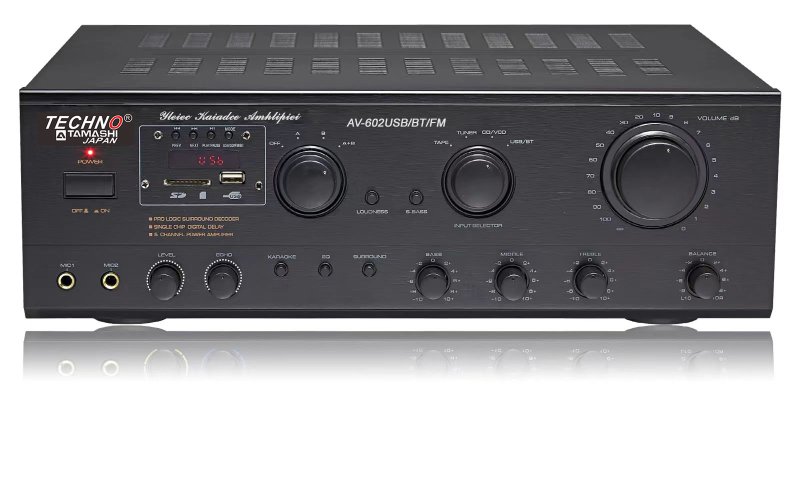 Techno Tamashi AV-602 BT Amplifier with BT