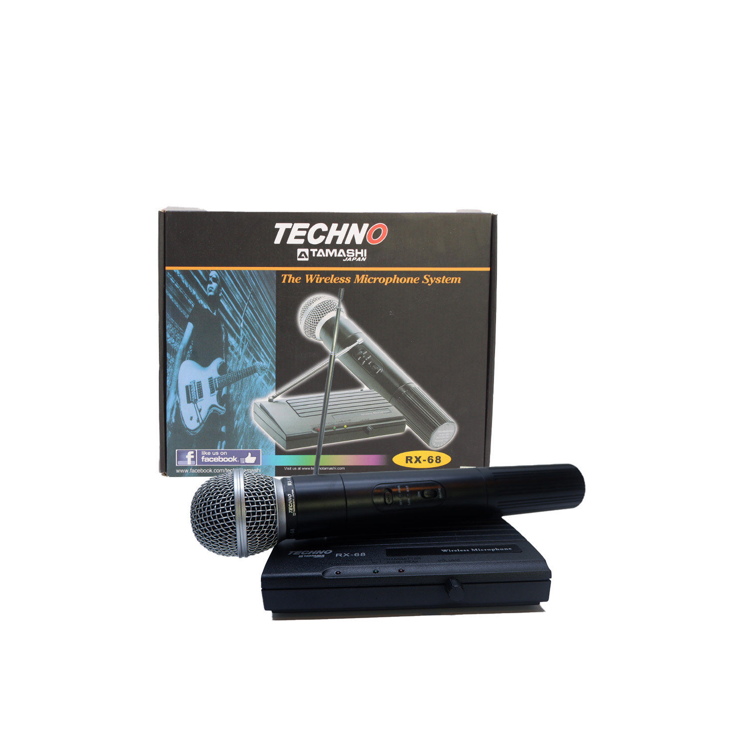 Techno Tamashi RX-68 Handheld Wireless Microphone System