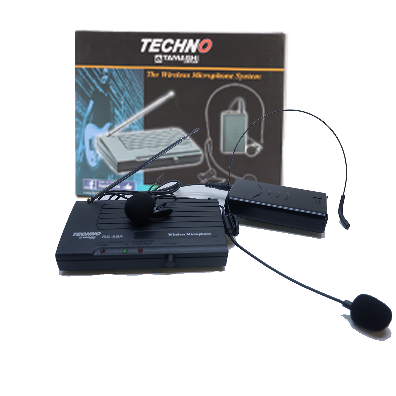 Techno Tamashi RX-68A Wireless Microphone System (Black)