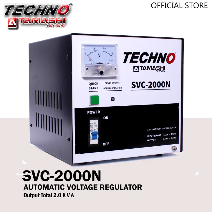 Techno Tamashi SVC-2000N Automatic Voltage Regulator with Time Delay