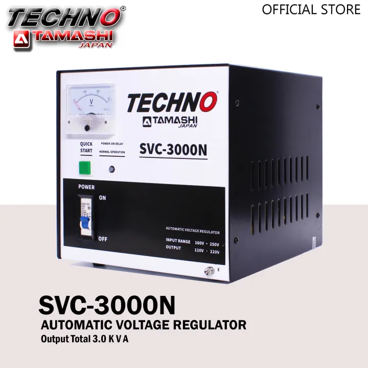 Techno Tamashi SVC-3000N Automatic Voltage Regulator with Time Delay